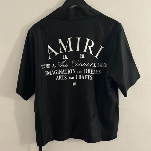 Amiri Art District Silk T-shirt Sz: Medium - Picture 2 of 3